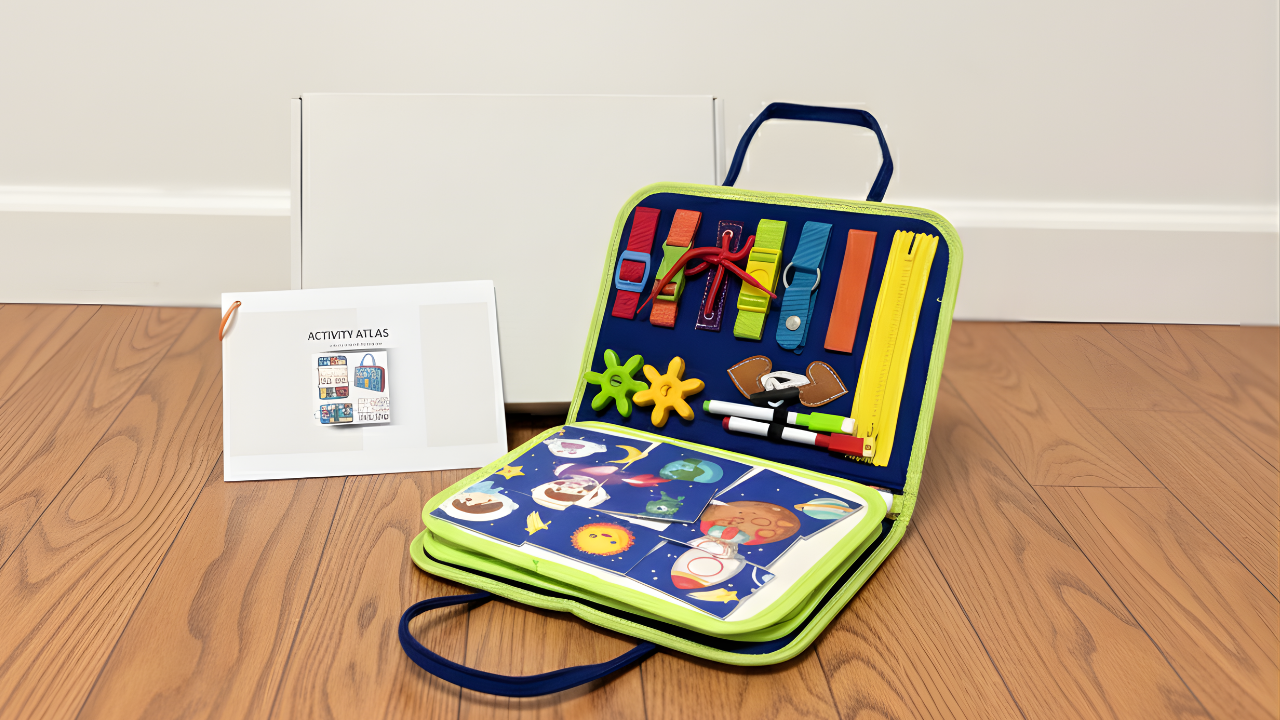 Activity Atlas | Portable Felt Busy Book & Sensory Travel Bag (4-5 Years)