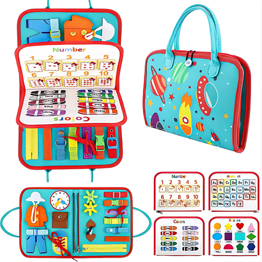 Activity Atlas | Portable Felt Busy Book & Sensory Travel Bag (4-5 Years)