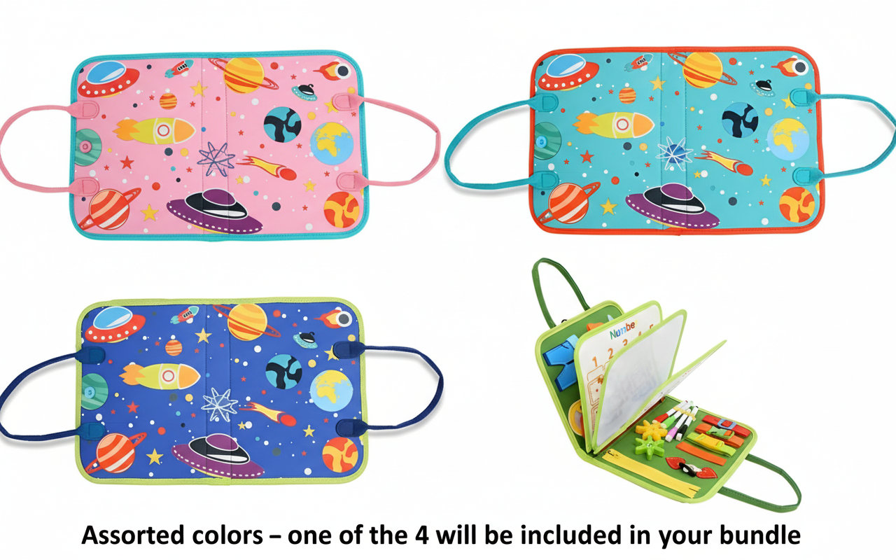 Activity Atlas | Portable Felt Busy Book & Sensory Travel Bag (4-5 Years)