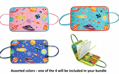Activity Atlas | Portable Felt Busy Book & Sensory Travel Bag (4-5 Years)
