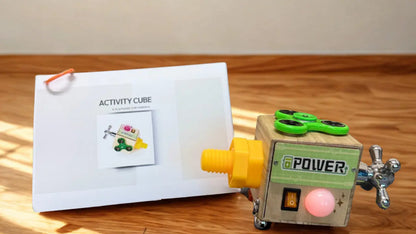 The 6-in-1 Smart Activity Cube | Wooden Montessori Sensory Toy for Toddlers (1-2 Years)