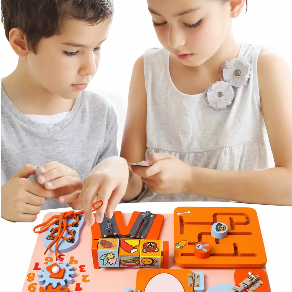 Life Skills Board | Montessori Busy Board & Activity Center (2-3 Years)