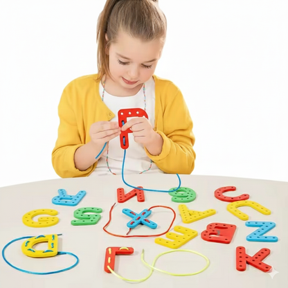 Lace n Learn | Wooden Alphabet & Number Threading Kit (3-4 Years)