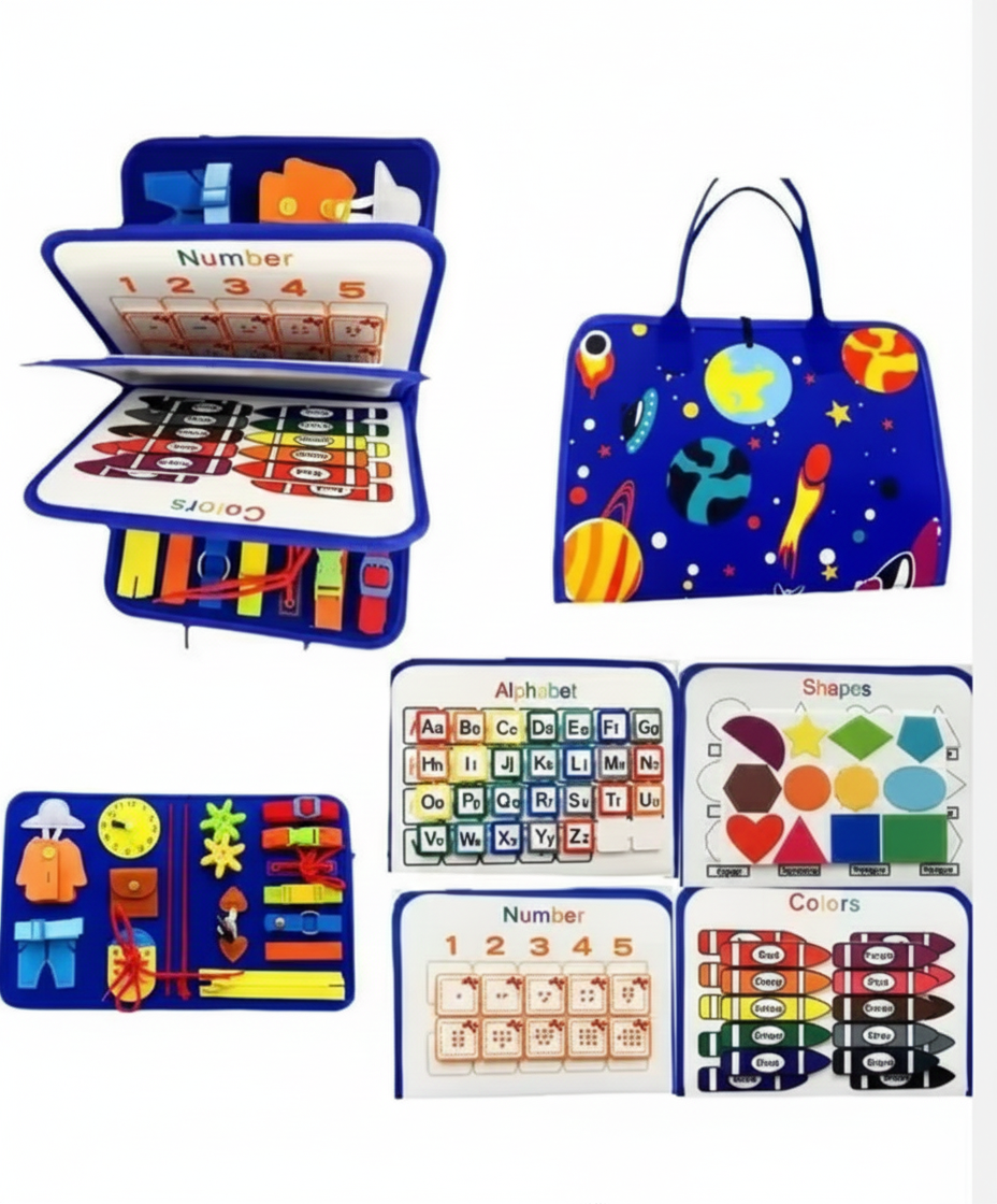 Activity Atlas | Portable Felt Busy Book & Sensory Travel Bag (4-5 Years)