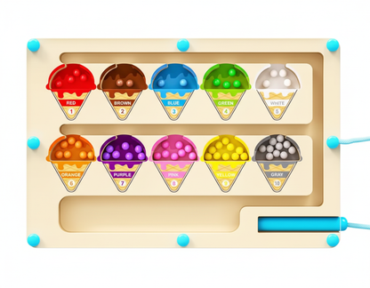 Magnisort | Magnetic Ice Cream Color & Number Maze (2-3 Years)