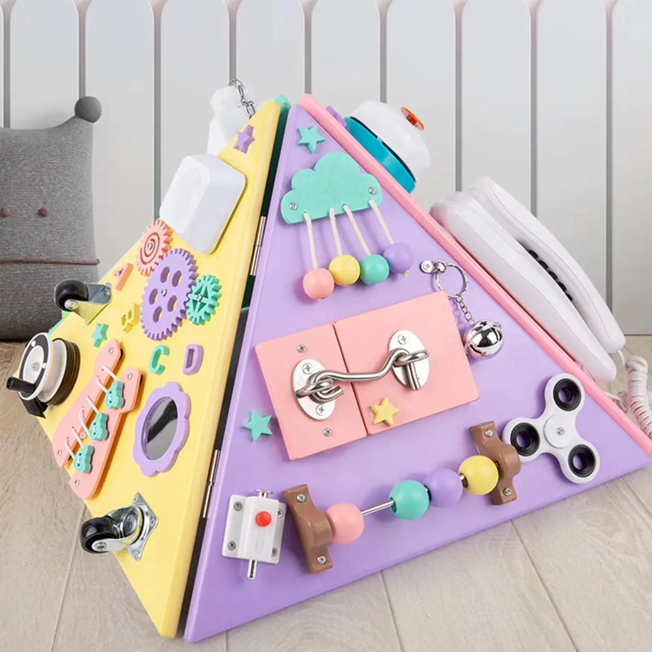Montessori Busy Pyramid Board For Independent Play