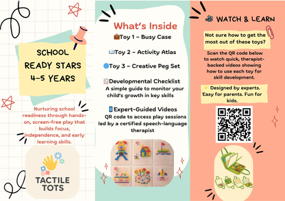 Bundle of 3 Educational Toys - School Ready Stars (Ages 4-5)