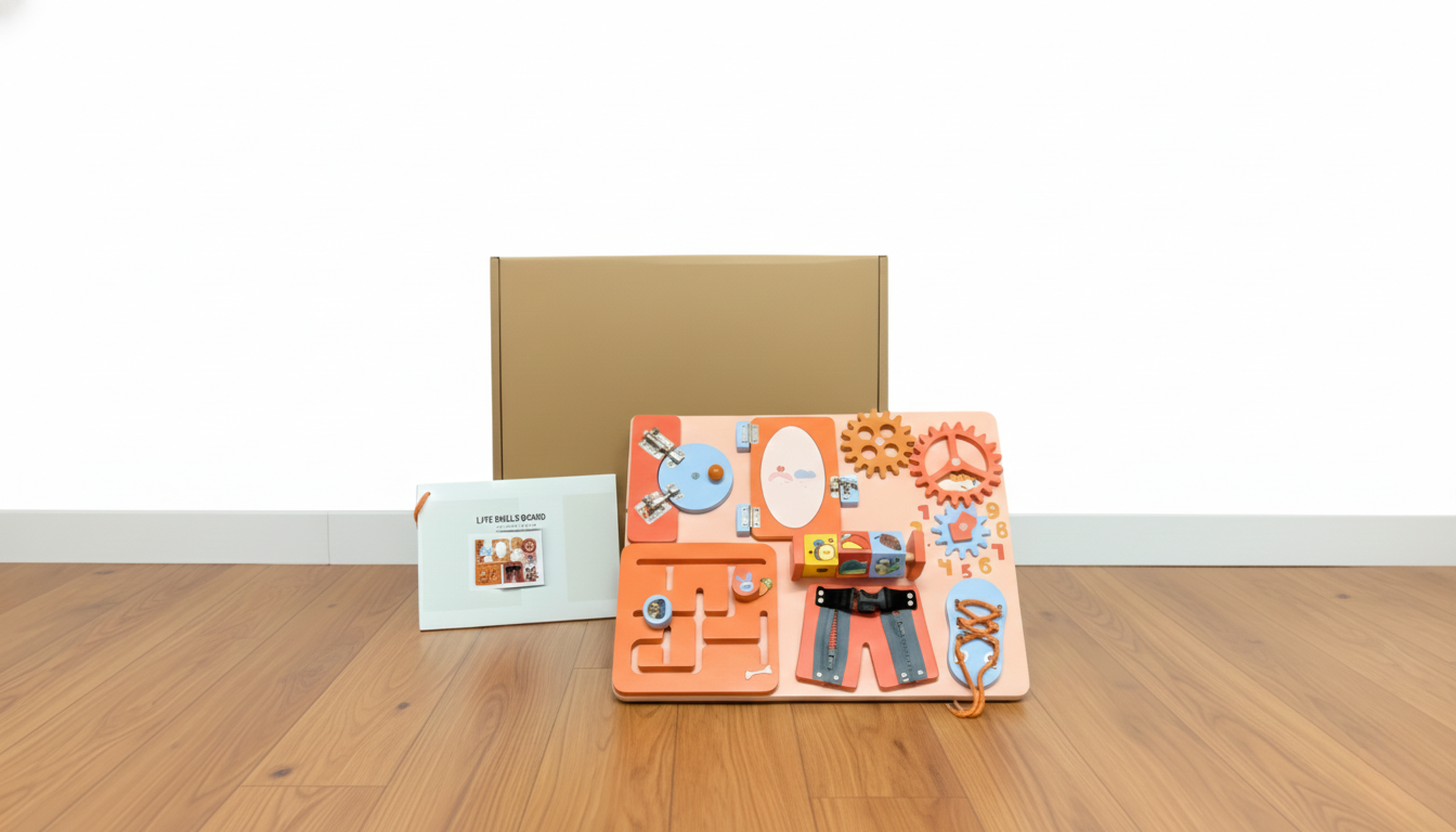 Life Skills Board | Montessori Busy Board & Activity Center (2-3 Years)