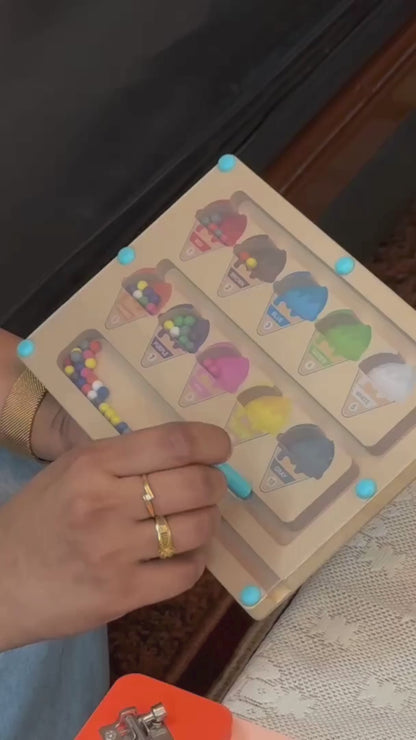Magnisort | Magnetic Ice Cream Color & Number Maze (2-3 Years)